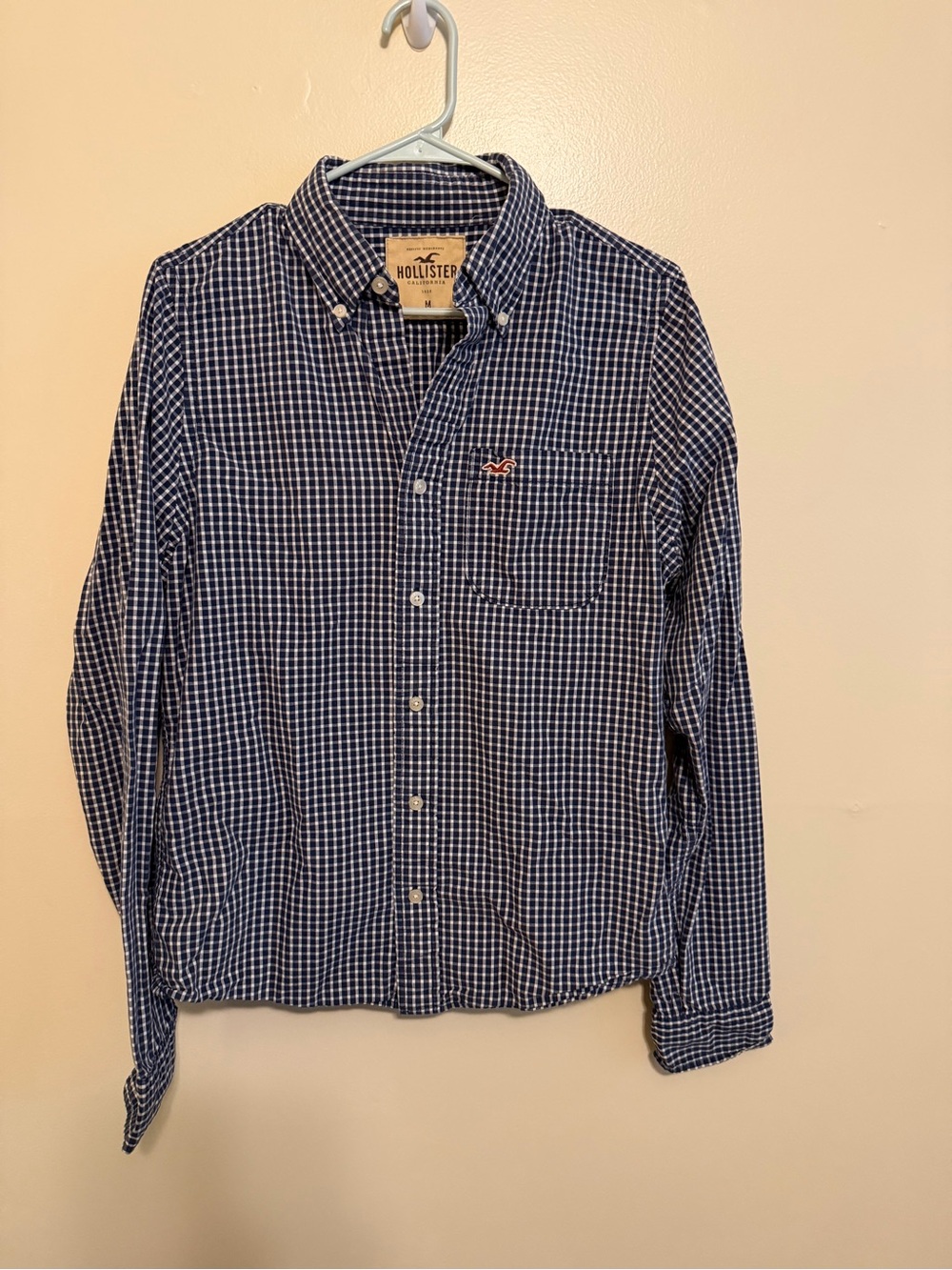 Hollister Blue Plaid Button-Down Shirt